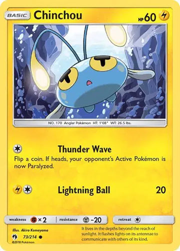 Sun & Moon Lost Thunder 73/214 Chinchou
