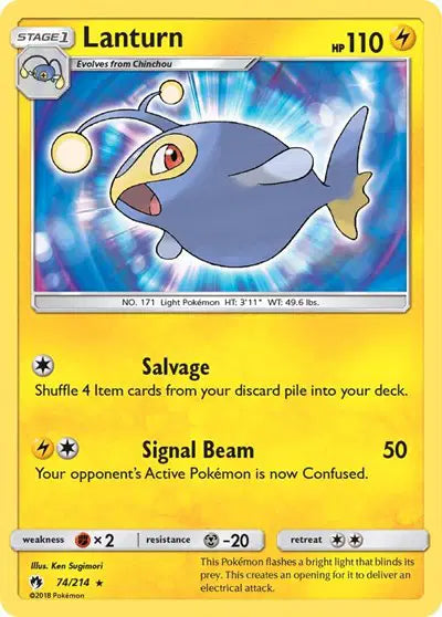 Sun & Moon Lost Thunder 74/214 Lanturn