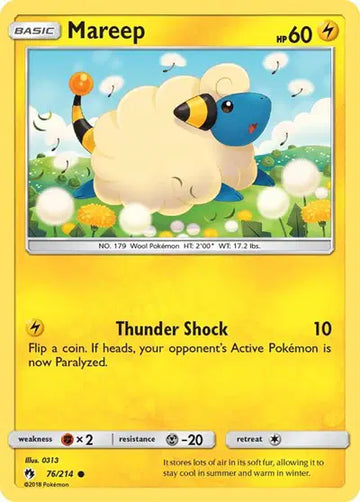Sun & Moon Lost Thunder 76/214 Mareep v