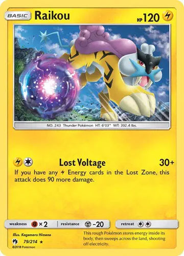 Sun & Moon Lost Thunder 79/214 Raikou