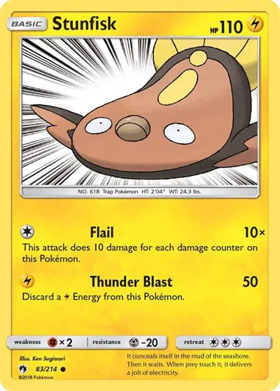 Sun & Moon Lost Thunder 83/214 Stunfisk
