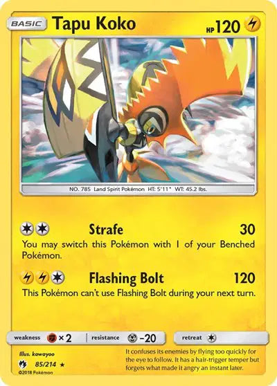 Sun & Moon Lost Thunder 85/214 Tapu Koko
