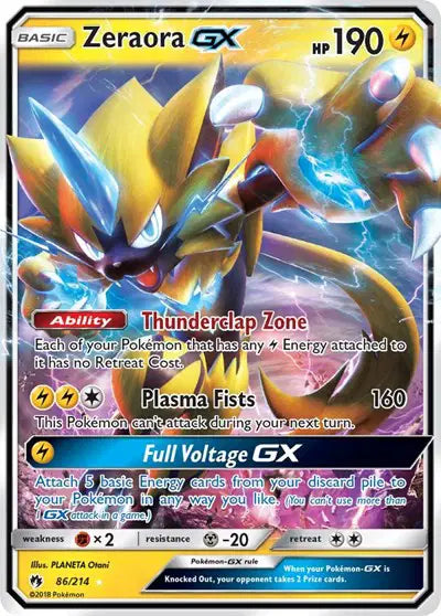 Sun & Moon Lost Thunder 56/214 Zeraora GX