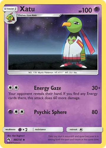 Sun & Moon Lost Thunder 88/214 Xatu