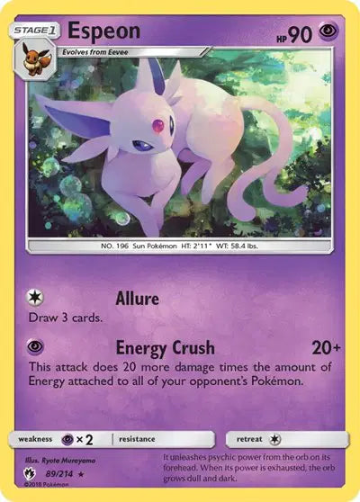 Sun & Moon Lost Thunder 89/214 Espeon
