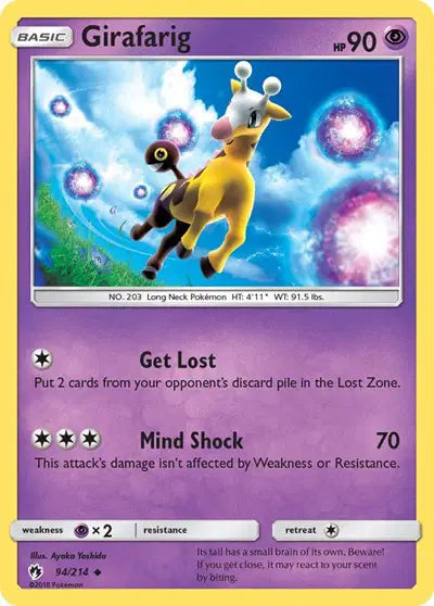 Sun & Moon Lost Thunder 94/214 Girafarig