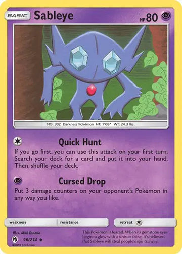 Sun & Moon Lost Thunder 96/214 Sableye