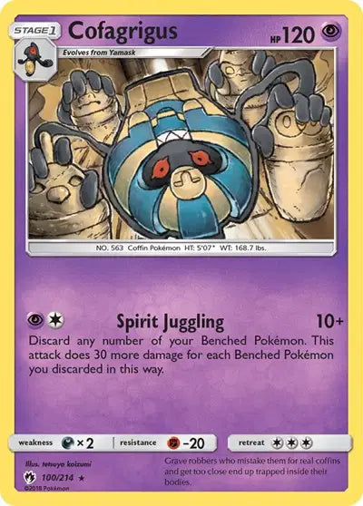 Sun & Moon Lost Thunder 100/214 Cofagrigus