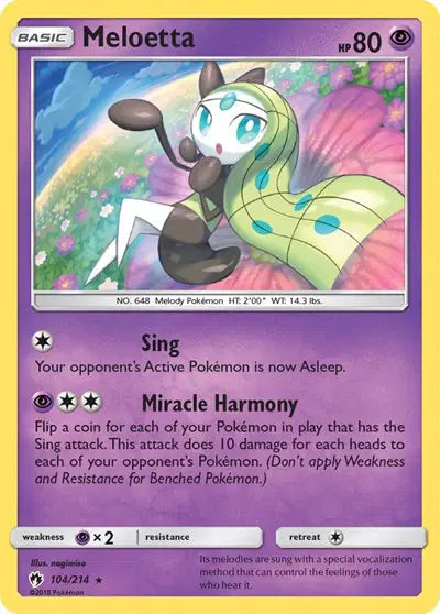 Sun & Moon Lost Thunder 104/214 Meloetta