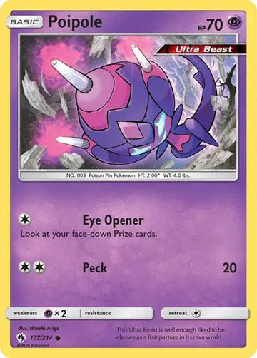 Sun & Moon Lost Thunder 107/214 Poipole
