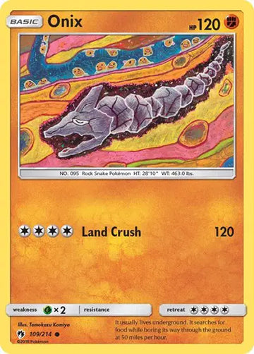 Sun & Moon Lost Thunder 109/214 Onix
