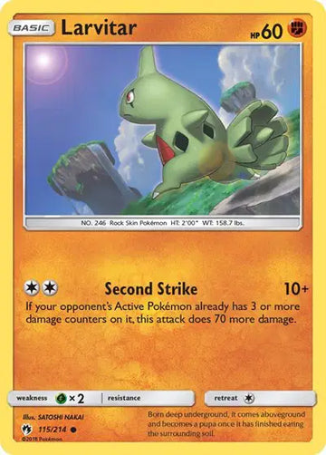 Sun & Moon Lost Thunder 115/214 Larvitar