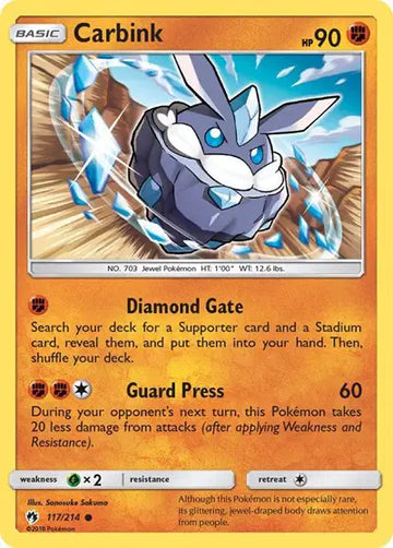 Sun & Moon Lost Thunder 117/214 Carbink