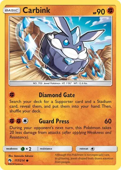 Sun & Moon Lost Thunder 117/214 Carbink