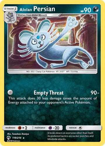 Sun & Moon Lost Thunder 119/214 Alolan Persian