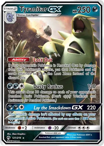 Sun & Moon Lost Thunder 121/214 Tyranitar GX