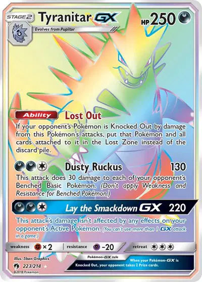 Sun & Moon Lost Thunder 223/214 Tyranitar GX (Secret)