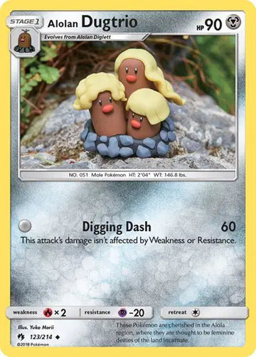 Sun & Moon Lost Thunder 123/214 Alolan Dugtrio