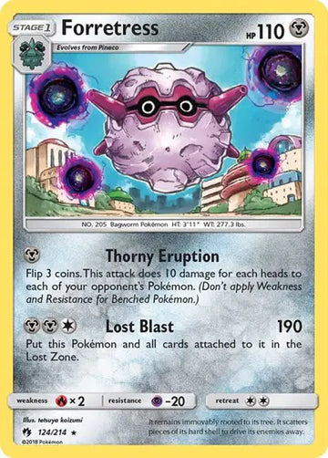 Sun & Moon Lost Thunder 124/214 Forretress