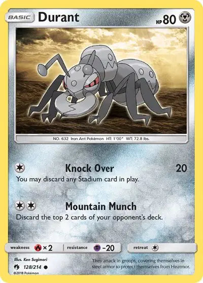 Sun & Moon Lost Thunder 128/214 Durant
