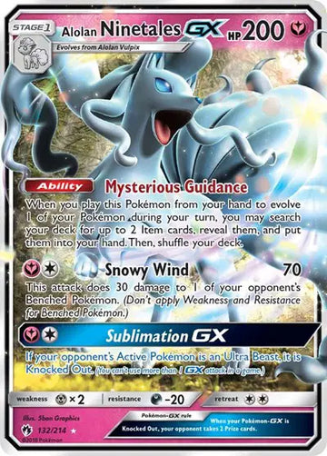 Sun & Moon Lost Thunder 132/214 Alolan Ninetales GX
