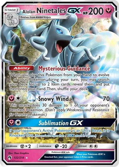 Sun & Moon Lost Thunder 132/214 Alolan Ninetales GX