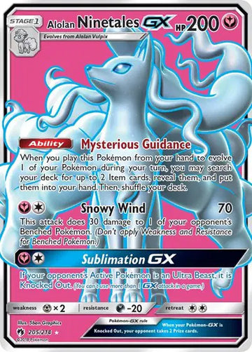 Sun & Moon Lost Thunder 205/214 Alolan Ninetales GX (Full Art)