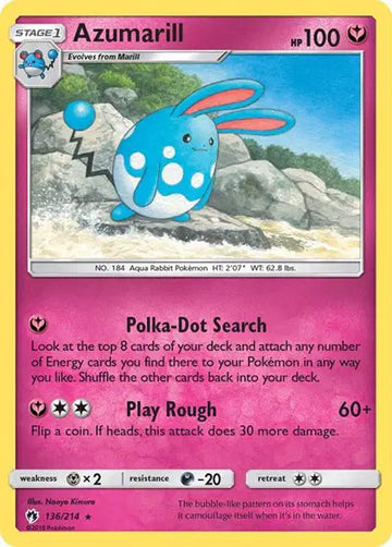 Sun & Moon Lost Thunder 136/214 Azumarill