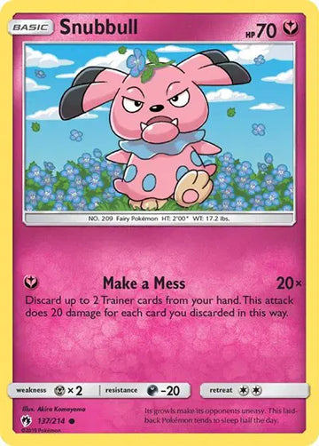 Sun & Moon Lost Thunder 137/214 Snubbull