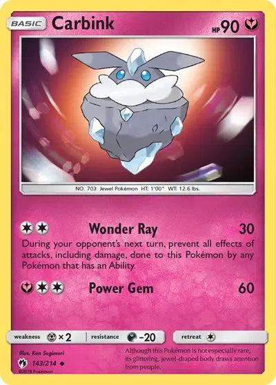 Sun & Moon Lost Thunder 143/214 Carbink