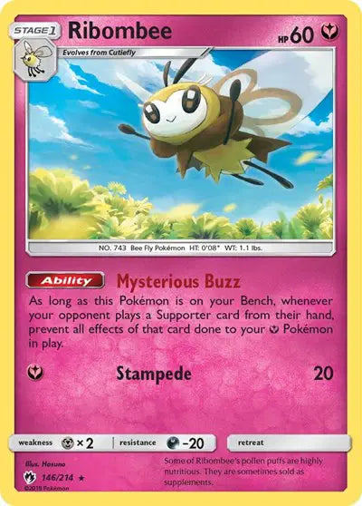 Sun & Moon Lost Thunder 146/214 Ribombee