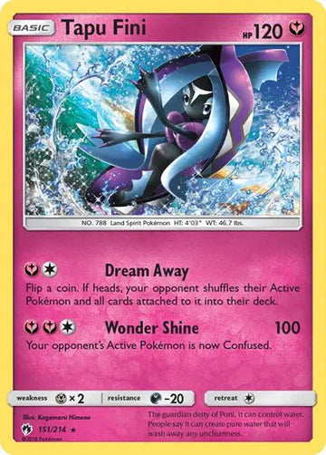 Sun & Moon Lost Thunder 151/214 Tapu Fini