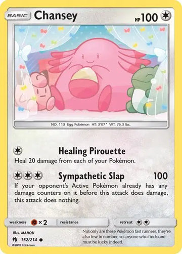 Sun & Moon Lost Thunder Common 152/214 Chansey