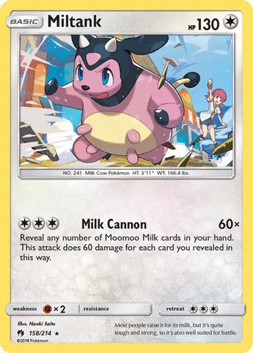 Sun & Moon Lost Thunder 158/214 Miltank