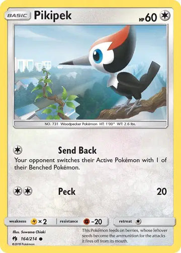 Sun & Moon Lost Thunder 164/214 Pikipek
