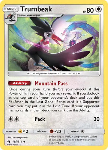 Sun & Moon Lost Thunder 165/214 Trumbeak