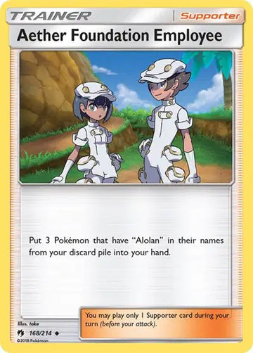 Sun & Moon Lost Thunder 168/214 Aether Foundation Employee