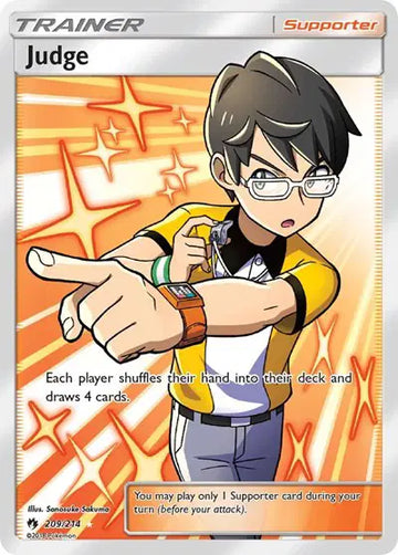 Sun & Moon Lost Thunder  209/214 Judge (Full Art)