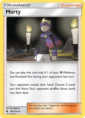 Sun & Moon Lost Thunder 186/214 Morty