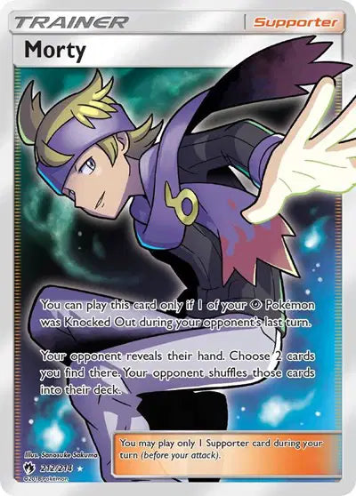 Sun & Moon Lost Thunder 212/214 Morty (Full Art)