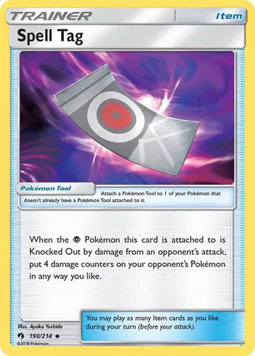 Sun & Moon Lost Thunder 190/214 Spell Tag