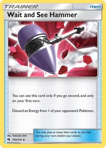 Sun & Moon Lost Thunder 192/214 Wait and See Hammer