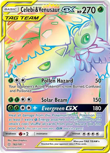 Team Up 182 Celebi & Venusaur GX (Secret)