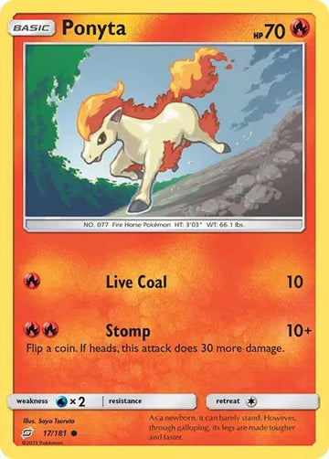 Sun & Moon Team Up 17/181 Common Ponyta