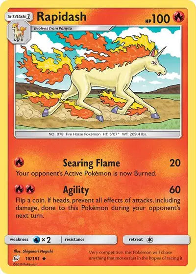 Sun & Moon Team Up Uncommon 18/181 Rapidash
