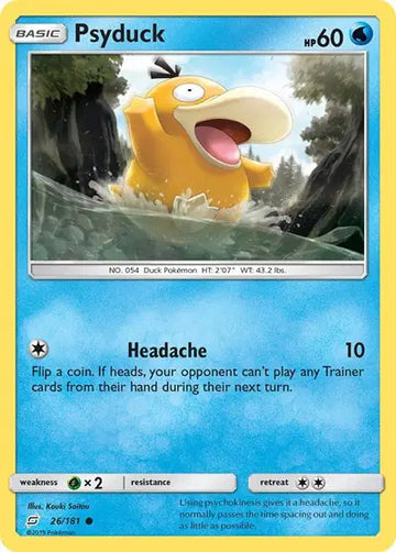 Sun & Moon Team Up 26/181 Psyduck Common