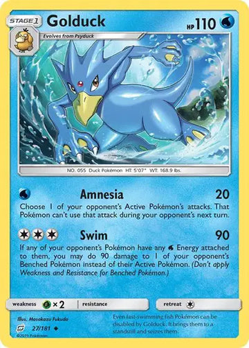 Sun & Moon Team Up Uncommon 27/181 Golduck