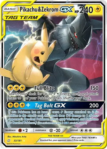 Team Up 33 Pikachu & Zekrom GX