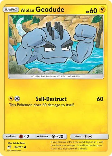 Sun & Moon Team Up Common 34/181 Alolan Geodude