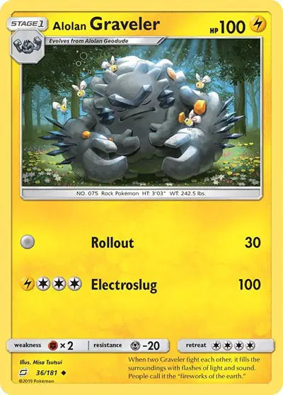 Sun & Moon Team Up Uncommon 36/181 Alolan Graveler